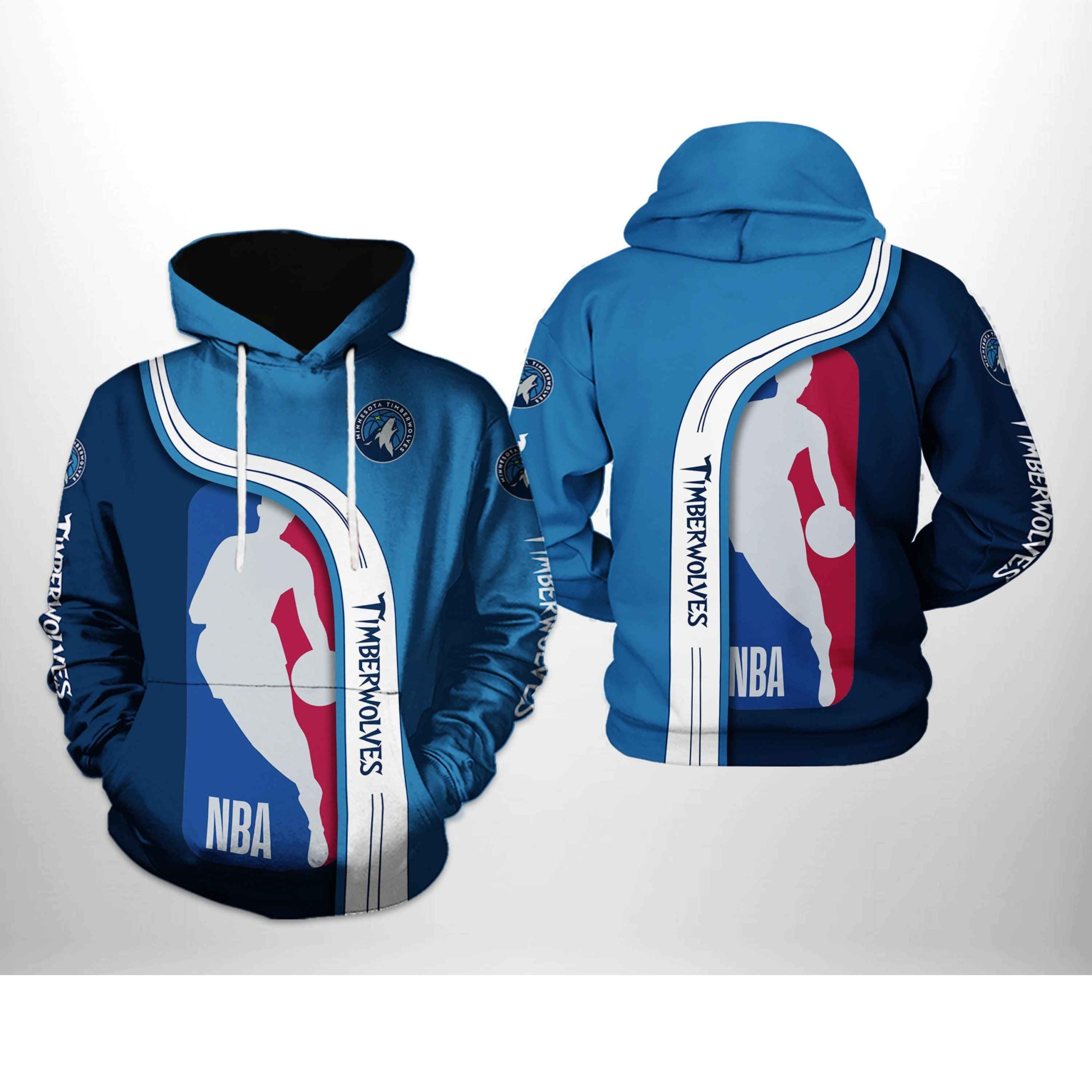 Men's Minnesota Timberwolves Color Block Hoodie